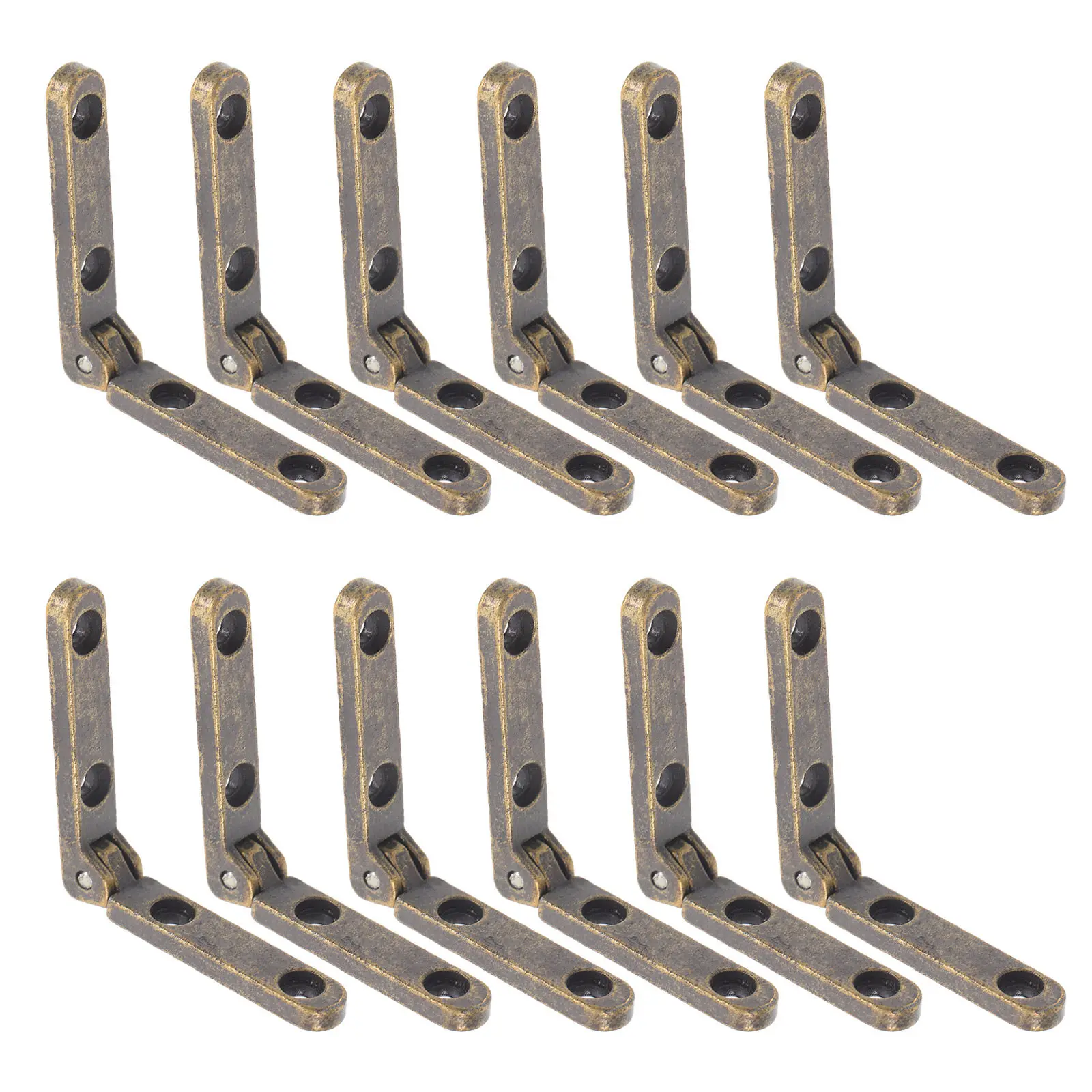 12Pcs Zinc Alloy Hinges for Jewelry Boxes Wooden Chests Crafts Furniture Smooth Quiet Operation Heavy Duty Support Decorative