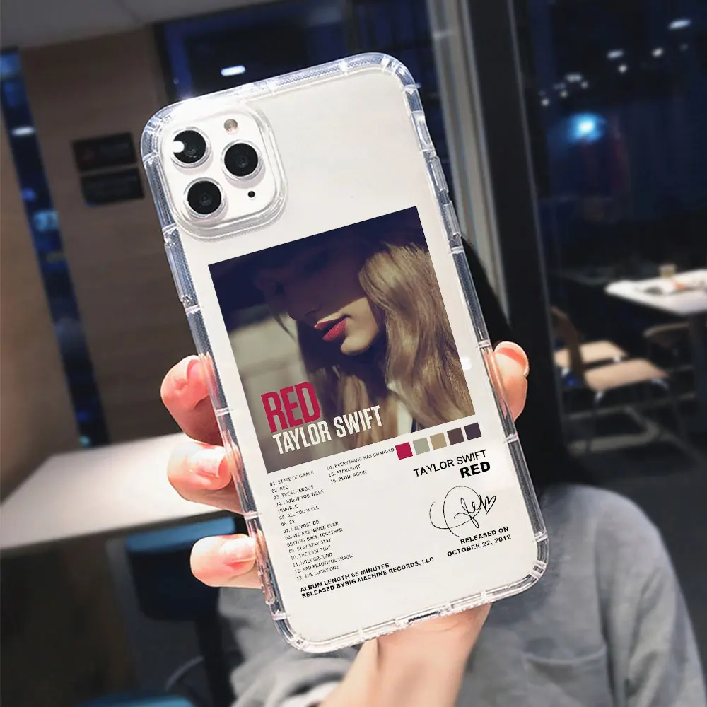 Hot T-Taylor Singer S-Swift Poster Phone Case for IPhone 11 12 13 14 15 Pro Max Cases for Iphone XR XS MAX 7 8 Plus Clear Covers