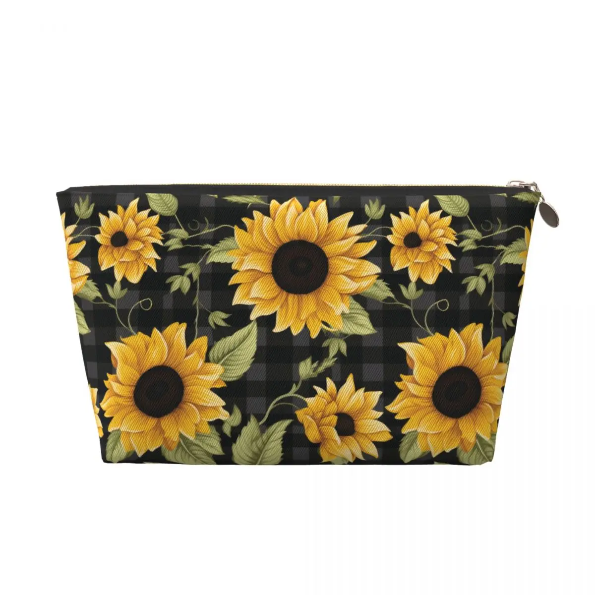 Custom Sunflower Makeup Bag for Women Travel Cosmetic Organizer Cute Storage Toiletry Bags