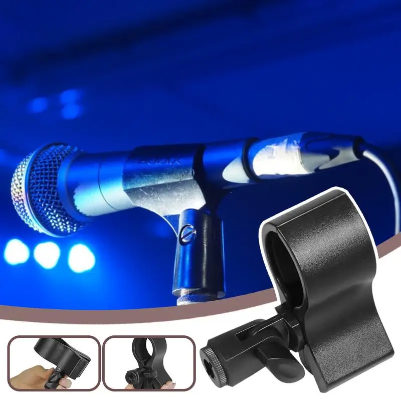 マイククリップ マイクホルダー スタンド用 3パック 調節可能なクランプマウント 教会スタジオ 録音コンテンツ ビデオ スポーツ ラジオ PC用