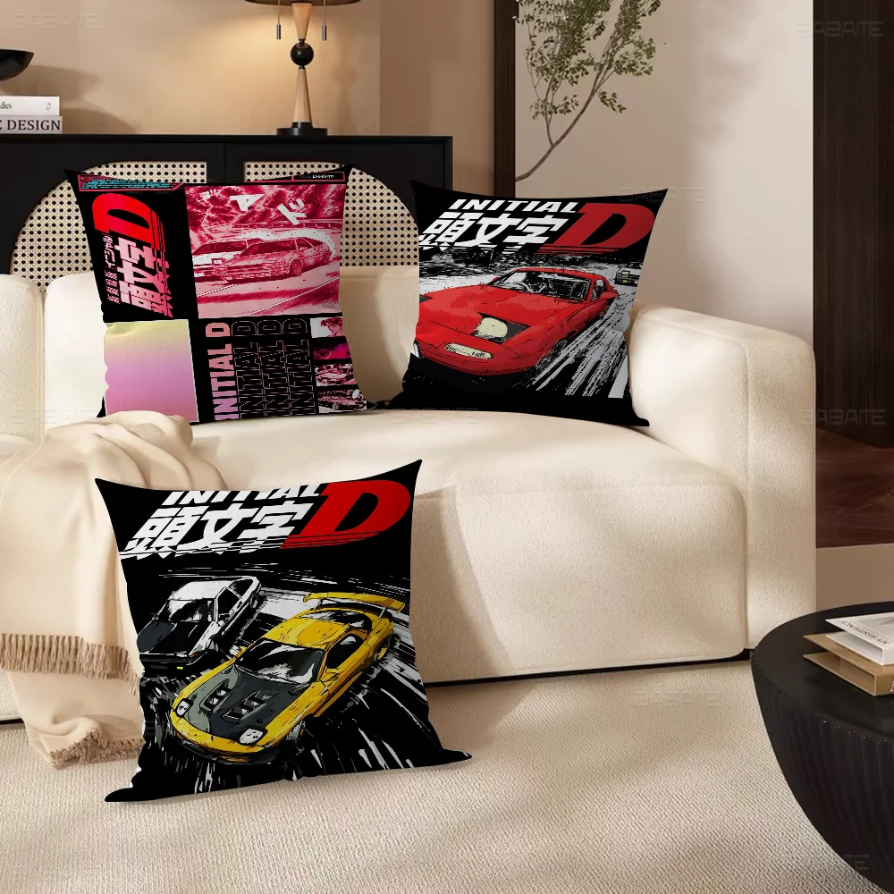 I-Initial D Cartoon Pillowcases Home Bedding Decorative Pillow Cover Wedding Super Soft Pillow Case