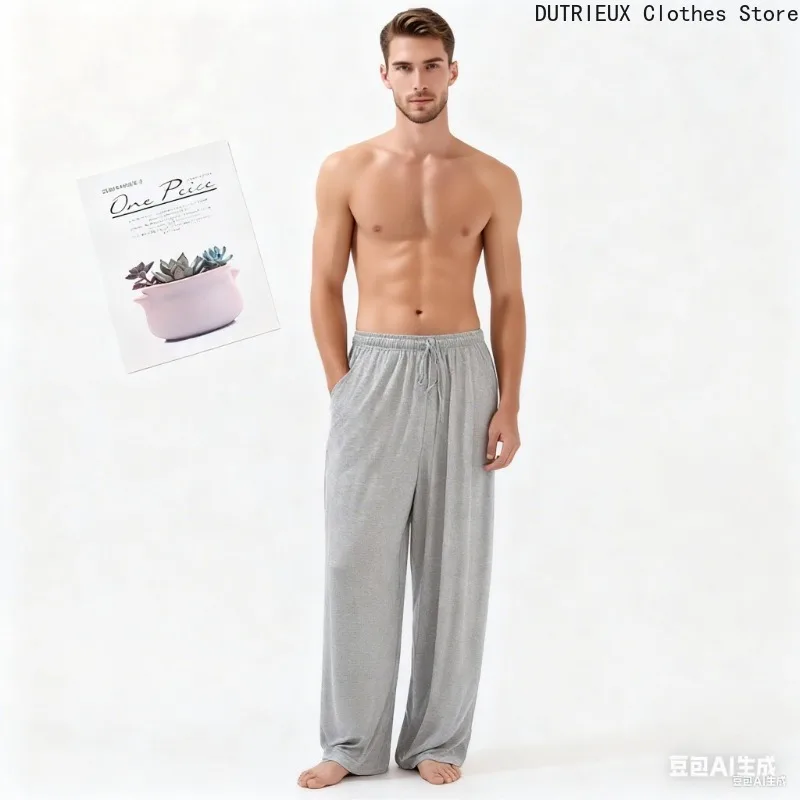 Celana Panjang Longgar Nyaman dan Lembut, Celana Kasual Pria Warna Solid Sederhana untuk Musim Gugur, Celana Pria untuk Olahraga, Kebugaran, Lari, dan Pakaian Rumah