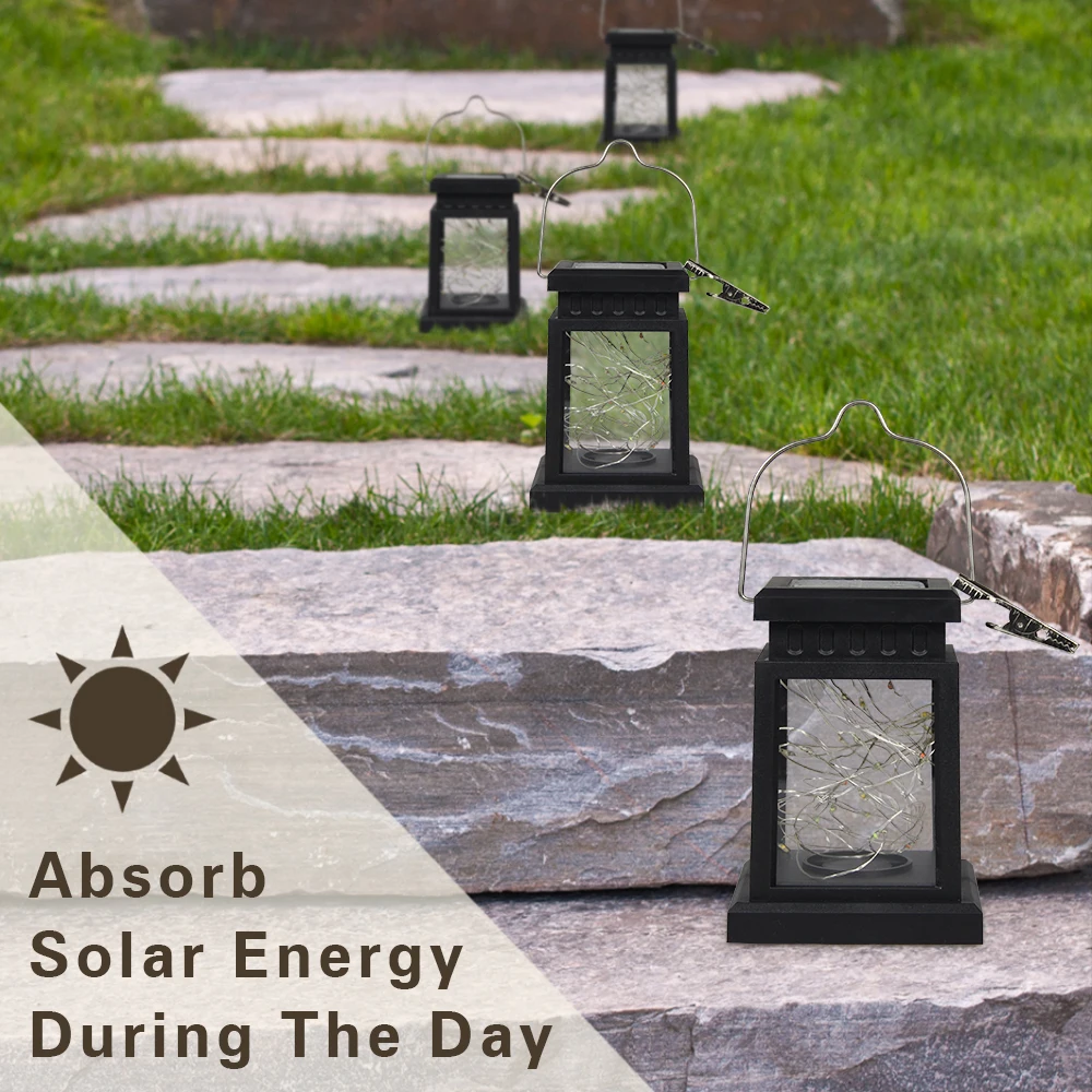 الطاقة الشمسية معلقة قصر فانوس أضواء الشموع في الهواء الطلق مقاوم للماء حديقة الديكور المشهد فناء الحديقة سطح السفينة شجرة مصباح للفناء