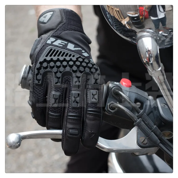 

4 цвета Revit Sand 3-пробные мотоциклетные приключенческие туристические вентилируемые перчатки из натуральной кожи мотоциклетные спортивные перчатки черные