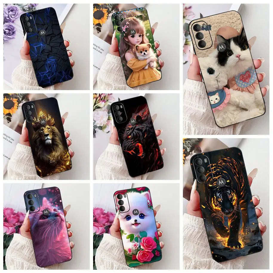 

Для Motorola Moto G71 5G Чехол XT2169-1 Cool Cat Tiger Animals Мягкий силиконовый чехол для телефона Moto G51 G31 XT2173-3 XT2171-1 Coque