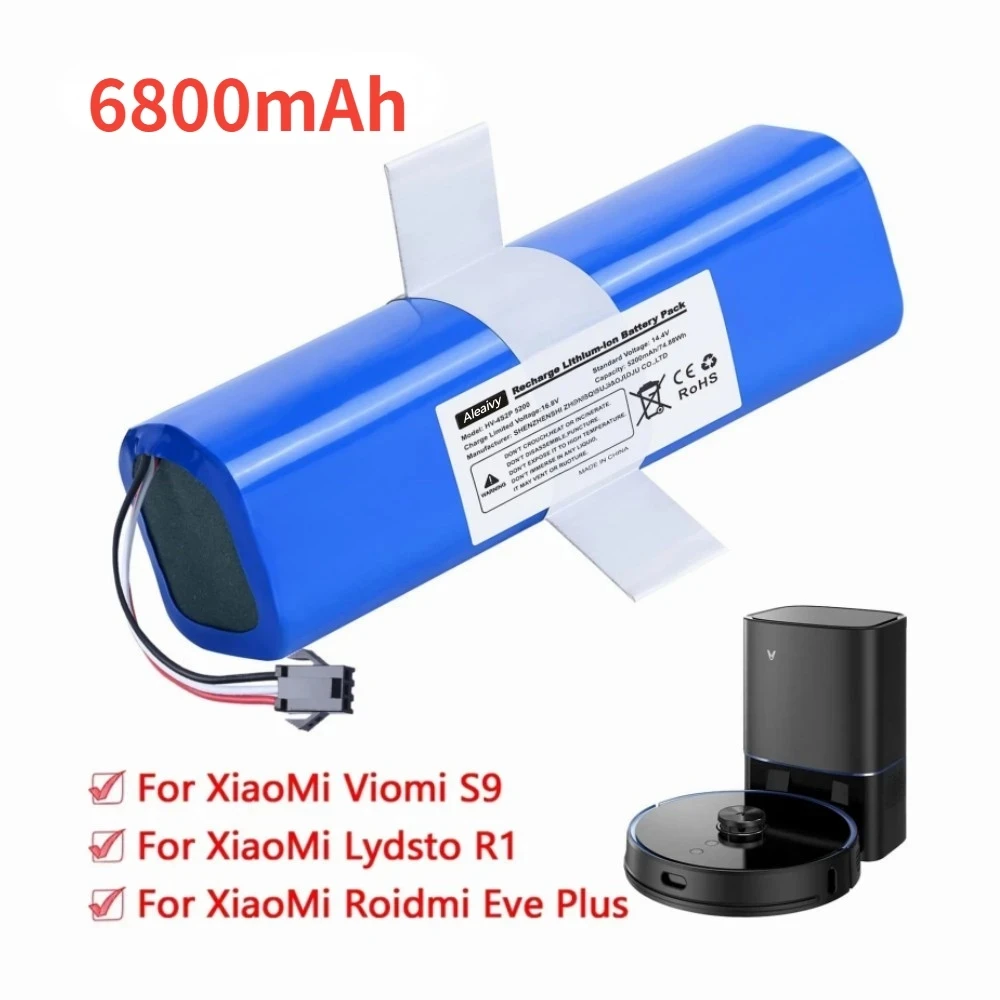Vervanging Voor XiaoMi Lydsto R1 Roidmi Eve Plus Viomi S9 Robot Stofzuiger Batterij Capaciteit 12800mAh Accessoires Onderdelen
