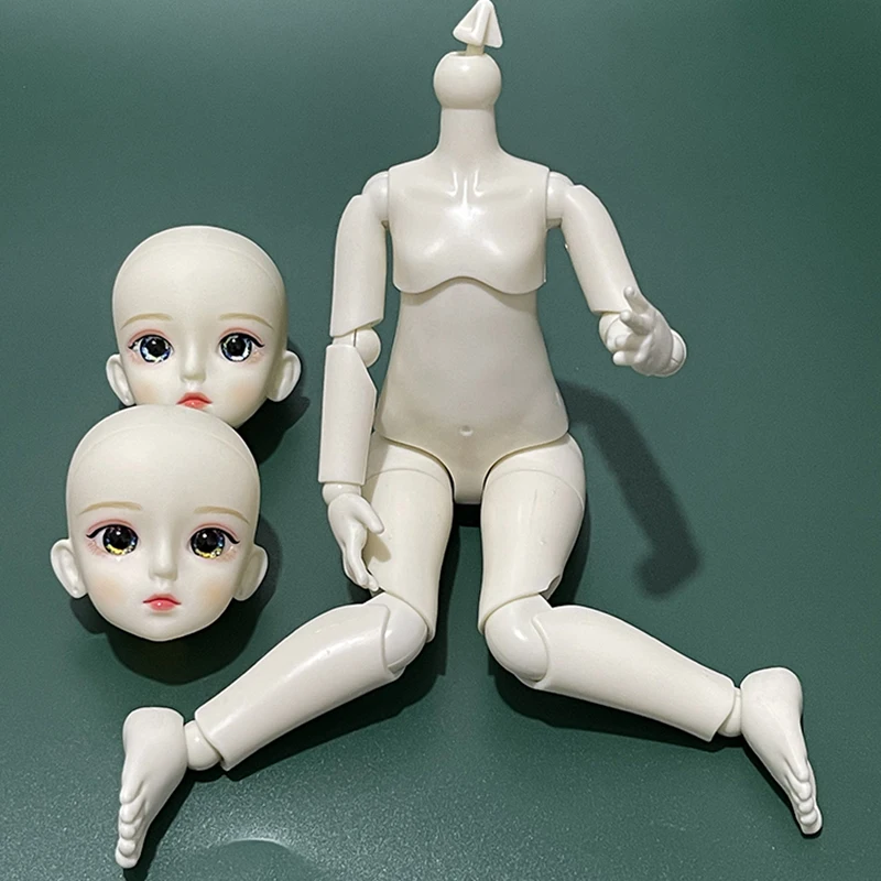 

1/6 Bjd Doll Mechanical Joint Body 30cm Naked Doll with Makeup Doll Head Kids Girls Doll Toy Gift