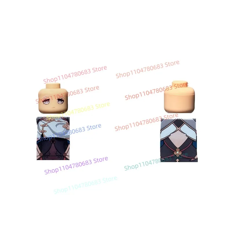 

MOC Building Blocks Kawaii Mini Figure Assembly Model Ornament Anime Game Character Toy Decorative Gift