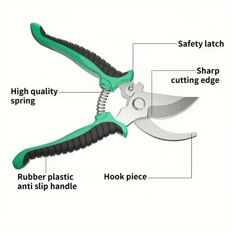 Horticultural Scissors Bird Beak Shape Branch Pruning Labor Saving Pruning Stainless Steel Picking Multifunctional Fruit Scissor