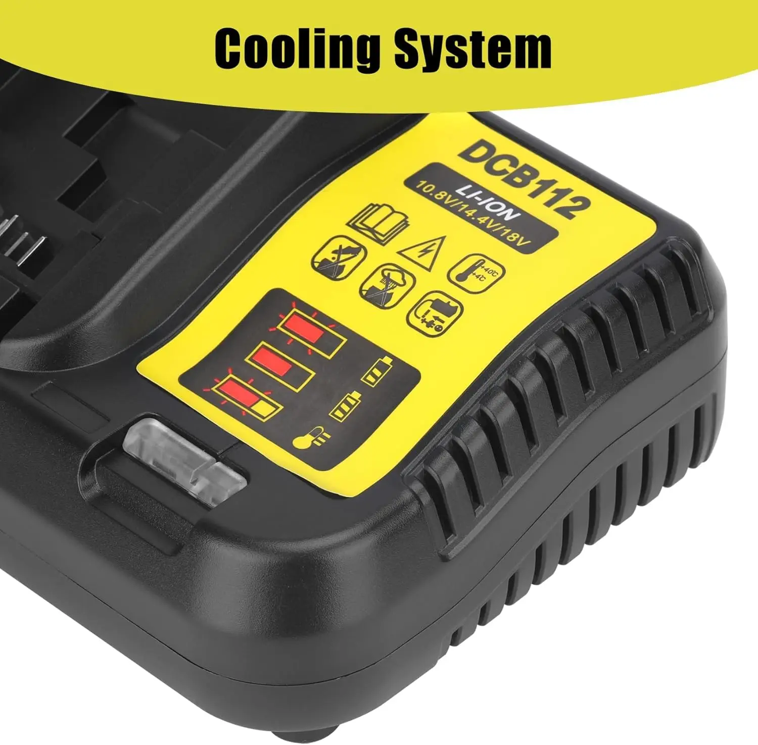 UK Plug DCB112 Multi Protection Charger Compatible With Dewalt 12V 20V Li-ion Battery