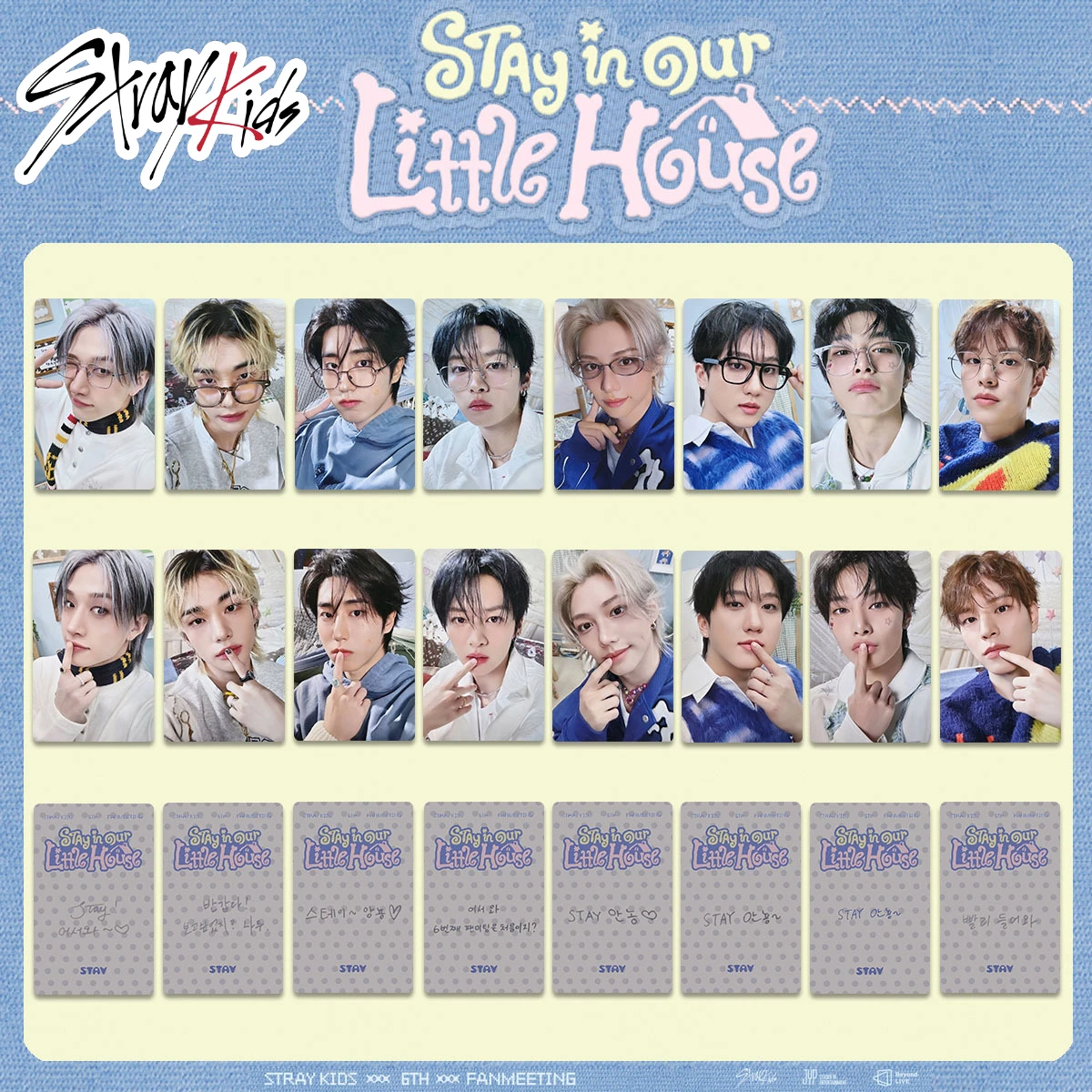 8PCS NEW KPOP Stray Kids FANMEETING STAY Our Little House Freebie photocard,Purchase benefit POB,Fan meeting exclusive PC,SKZOO