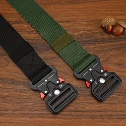 Hunting Tactical Mens Belt | Outdoor Men's Belt Multifunctional Combat Survival High Quality Canvas Nylon Mens Belt Sport Belt
