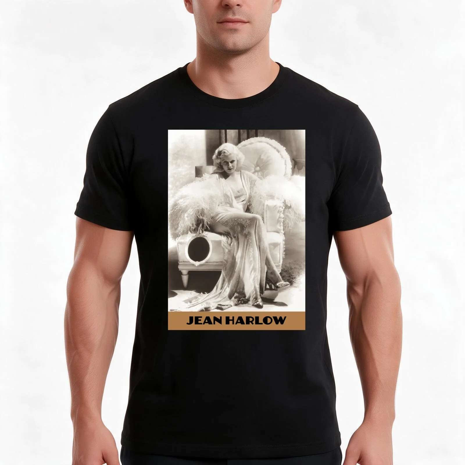 Jean Harlow T-Shirt Summer Casual Cotton Tee Oversized Streetwear Tops Vintage Graphic Print Loose Fit Short Sleeve
