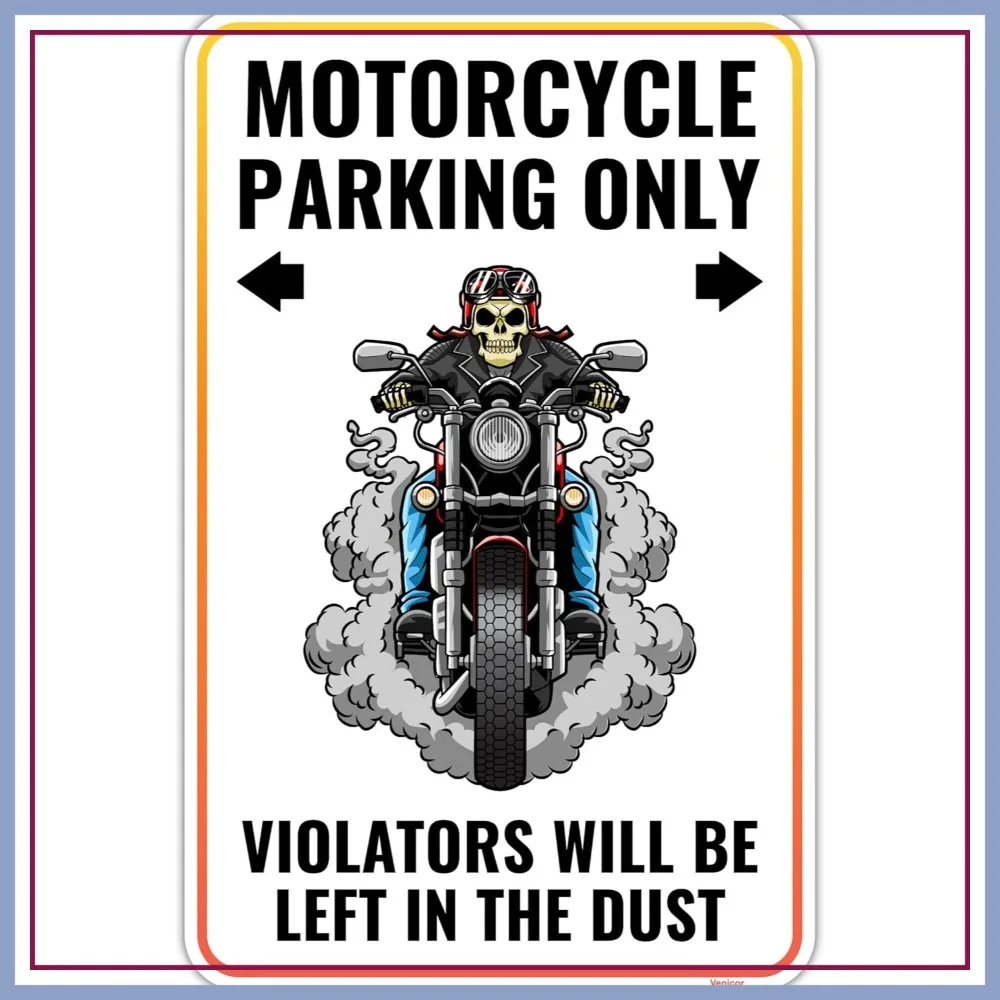 

9x14 Inch Aluminum Motorcycle Sign Decor - Biker Gifts Art Poster