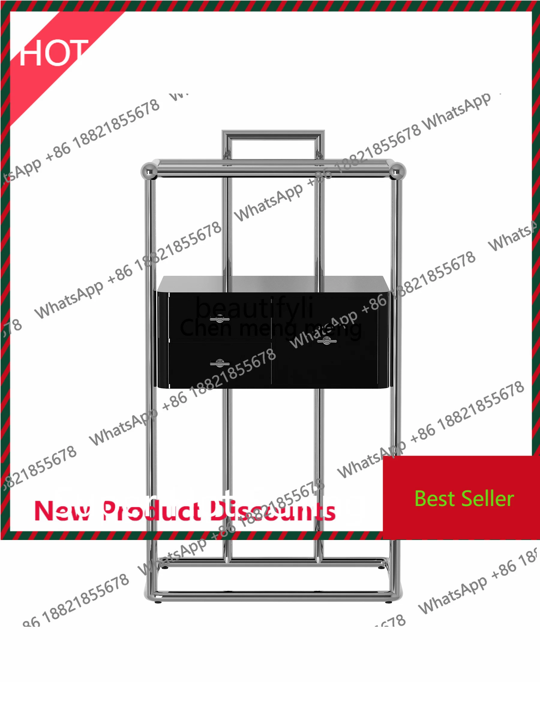 

Simple Bedside Dresser Double Layer High Cabinet Small Apartment Multifunctional Cabinet
