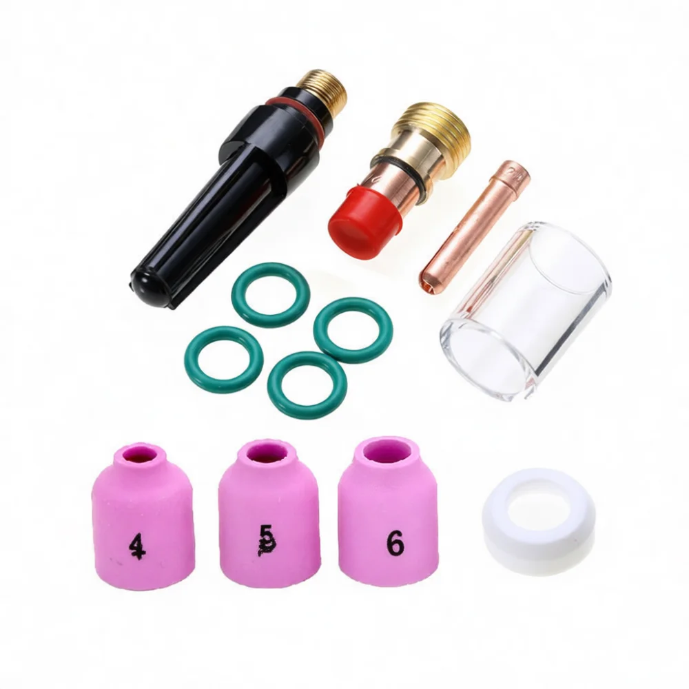 TIG Torch Gas Lens And Collet Set For WP17 WP18 WP26 Argon Welding Machine Parts Maintenance Equipment Metal Hardware