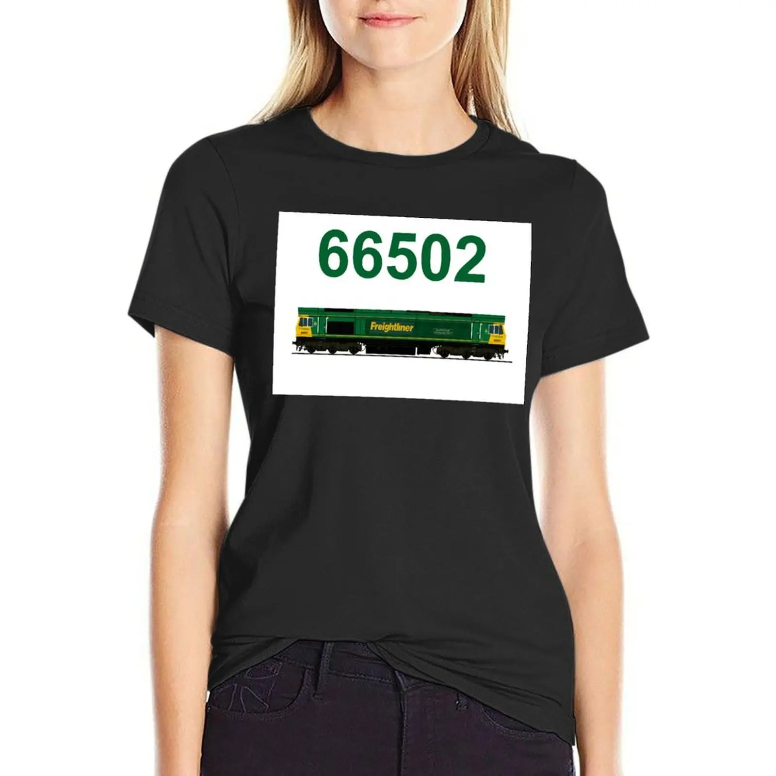 Class 66502 locomotive T-Shirt plus size tops Blouse korean fashion t-shirts for Women loose fit