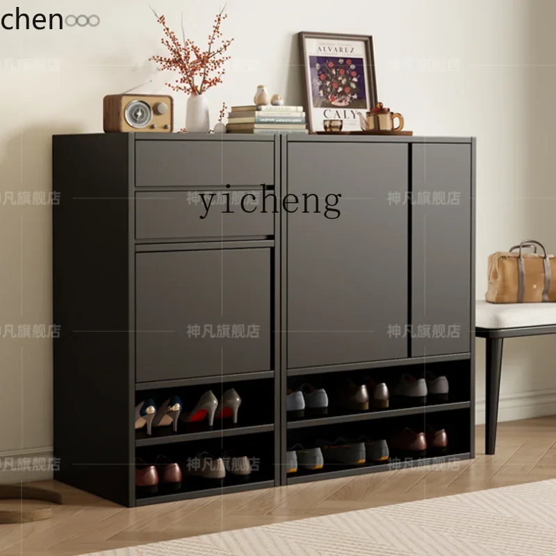 

AA Lig Luxury Shoe Cabinet Modern Minimalist Cream Style Large Capacity Wall Storage Hall Cabinet