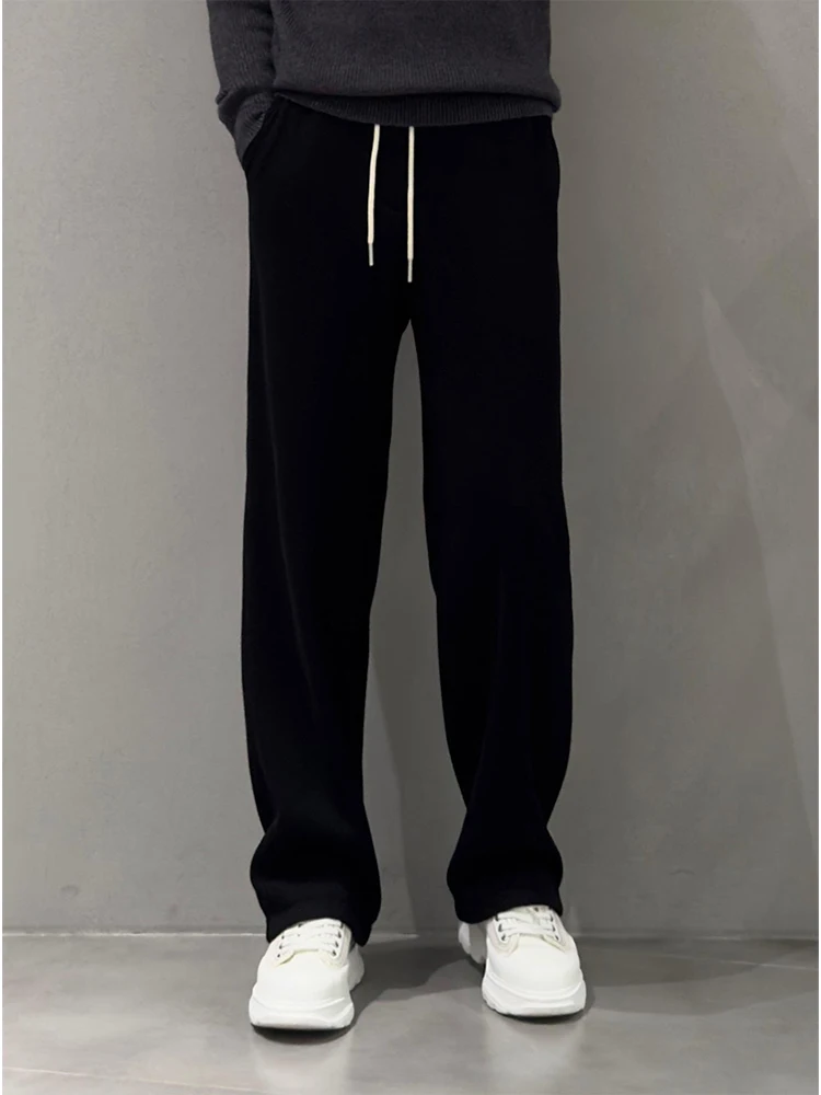 

Высококачественные мужские спортивные брюки прямого кроя, повседневные, осенние 2025, свободные, струящиеся, в американском стиле, длинные, модные, брендовые