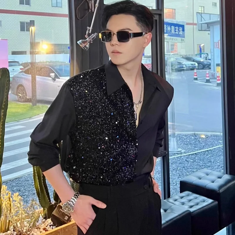 2026 Spring Summer New Men's Long Sleeve Shirt Fashion Casual Premium Korean Trendy Stylish Blouse
