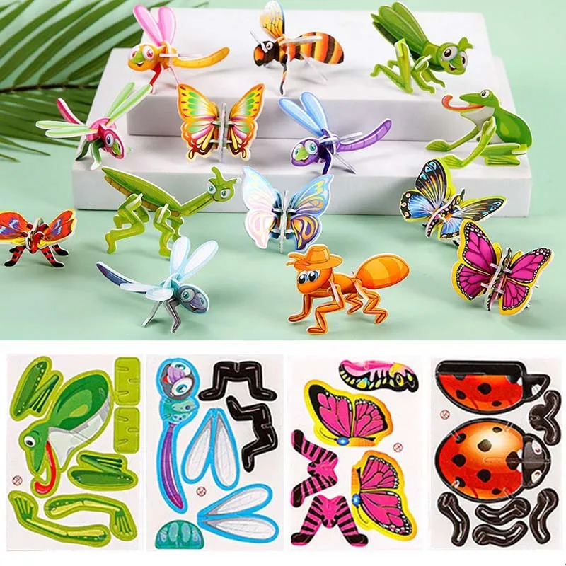 

10pcs Animals Foam Puzzle Educational Toys for Kids Birthday Party Favor Guest Gift Classroom Rewards Montessori Educational Toy