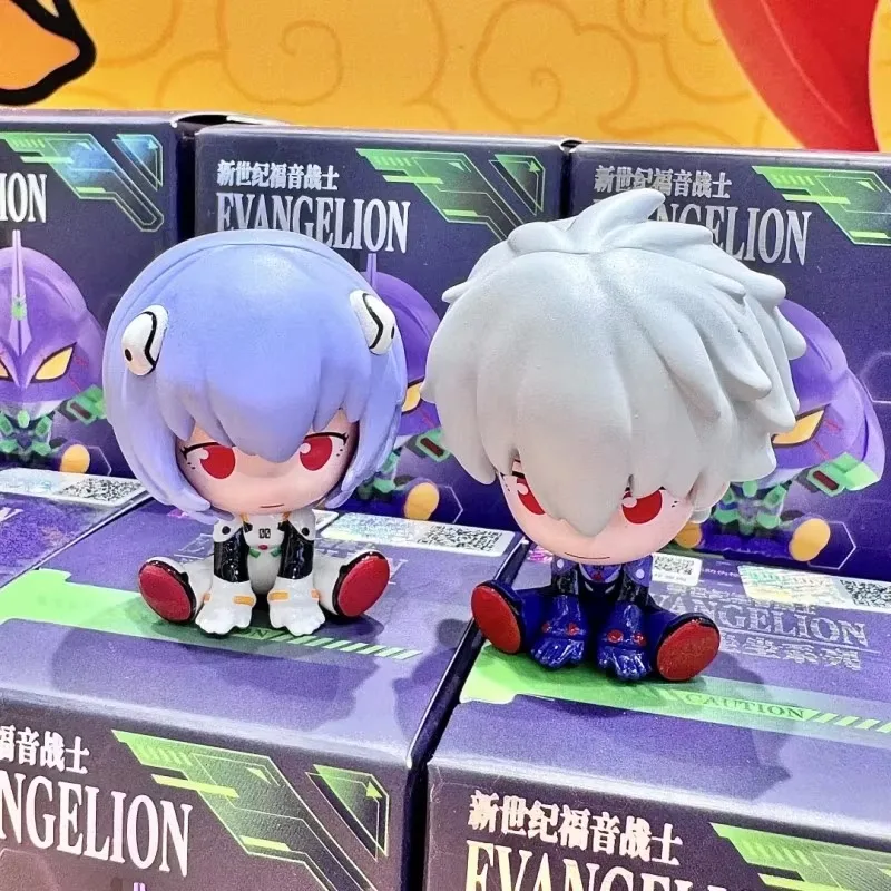 حقيقي إيفا سلسلة الجلوس الصغيرة صناديق أعمى أنيمي القرن الجديد Evangelion نموذج لجسم صندوق مفاجأة مكتب زينة زخرفية لعبة هدية