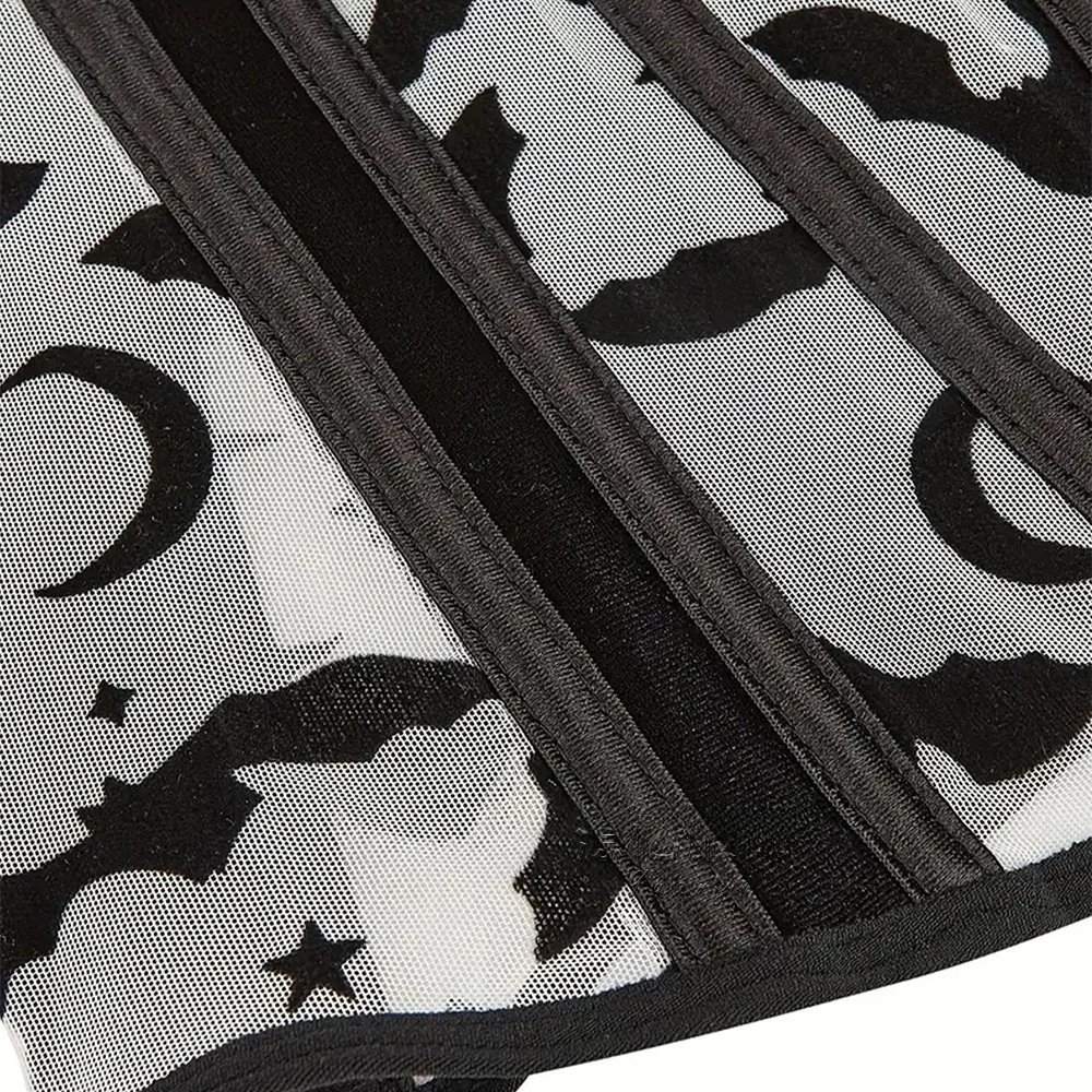 

loween New Sle Velboa Printed Corset Waist Cincher Low Waist ort Pants Thin Fabric Abdomen Tightening Band Outerwear