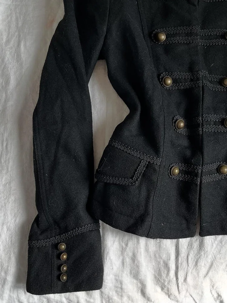 Gótico Rosa Original Vintage Bla High-End Faion Versátil Casacos Ele Design Interesse Especial Design Top Feminino Fa...