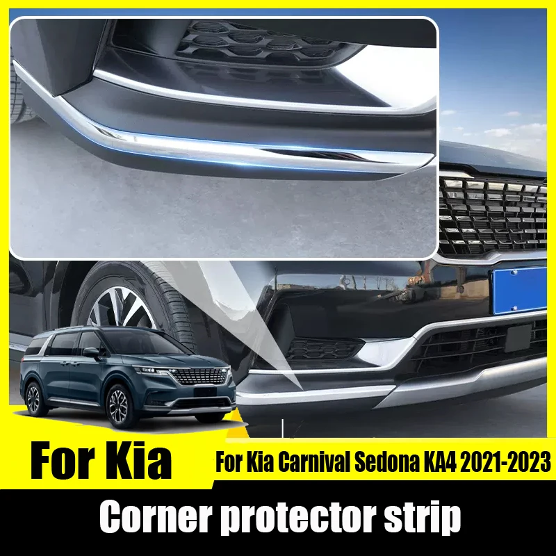 

Stainless steel material front and rear bumper anti-collision corner protection For Kia Carnival Sedona KA4 2021 2022 2023