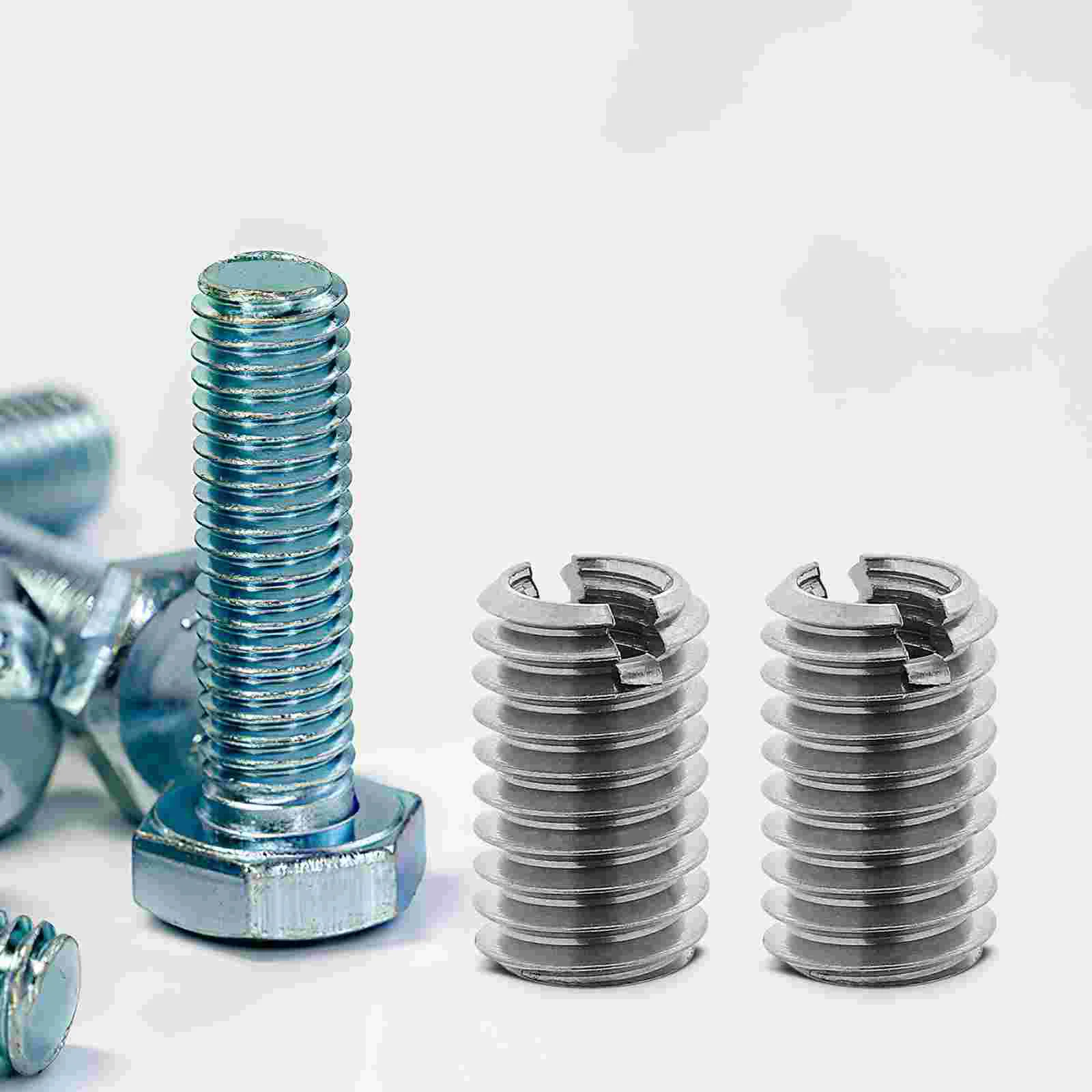 10 Pcs Component Thread Repair Inserts Stainless Steel Adapters Sleeve Reducing Nut