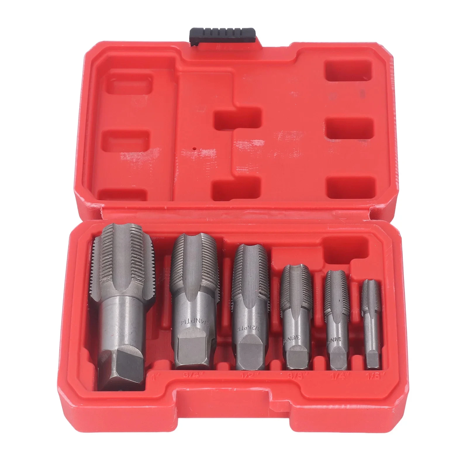 5/6 Piece NPT Pipe Taps Rounded Handle Sizes Included 3/4 1/2 3/8 1/4 1/8inch NPT Thread Forming Tap for Pipes Cleaning