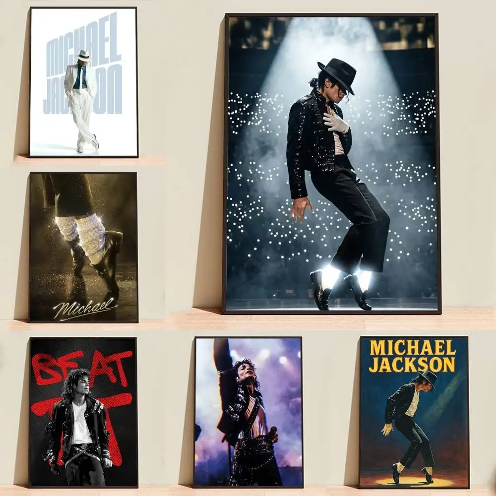 Beat-it MJ-Michael J-Jackson Poster Self-adhesive Waterproof Paper Sticker Coffee House Bar Room Wall Decor