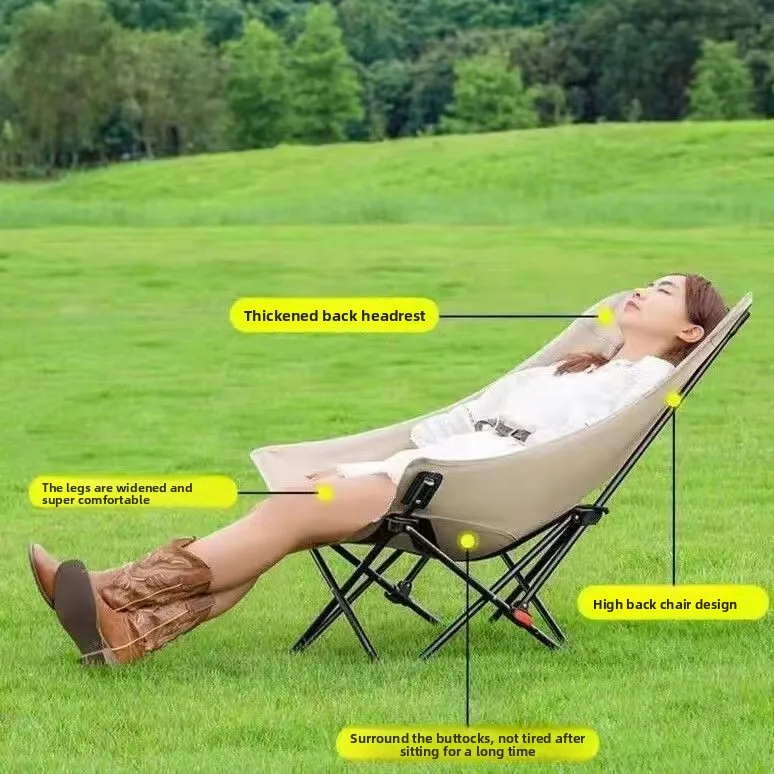 

SGF foldable moon chair three-gear adjustment high-back camping chair ultra-light and portable