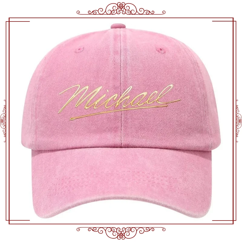 Michael Jackson Retro Washed Sun Visor Hat, MJ Signature Print Pop Legend Baseball Cap, Casual Daily Wear Fan Hat