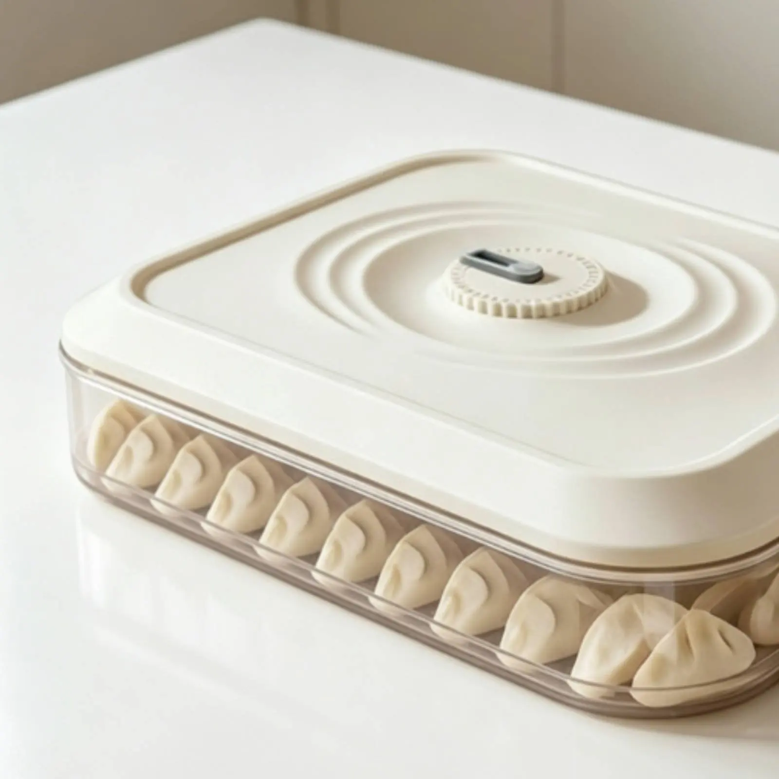 Stackable Dumpling Box Large Capacity Multi-Tier Freezer Container Refrigerator Organizer Airtight Closure Household Storage