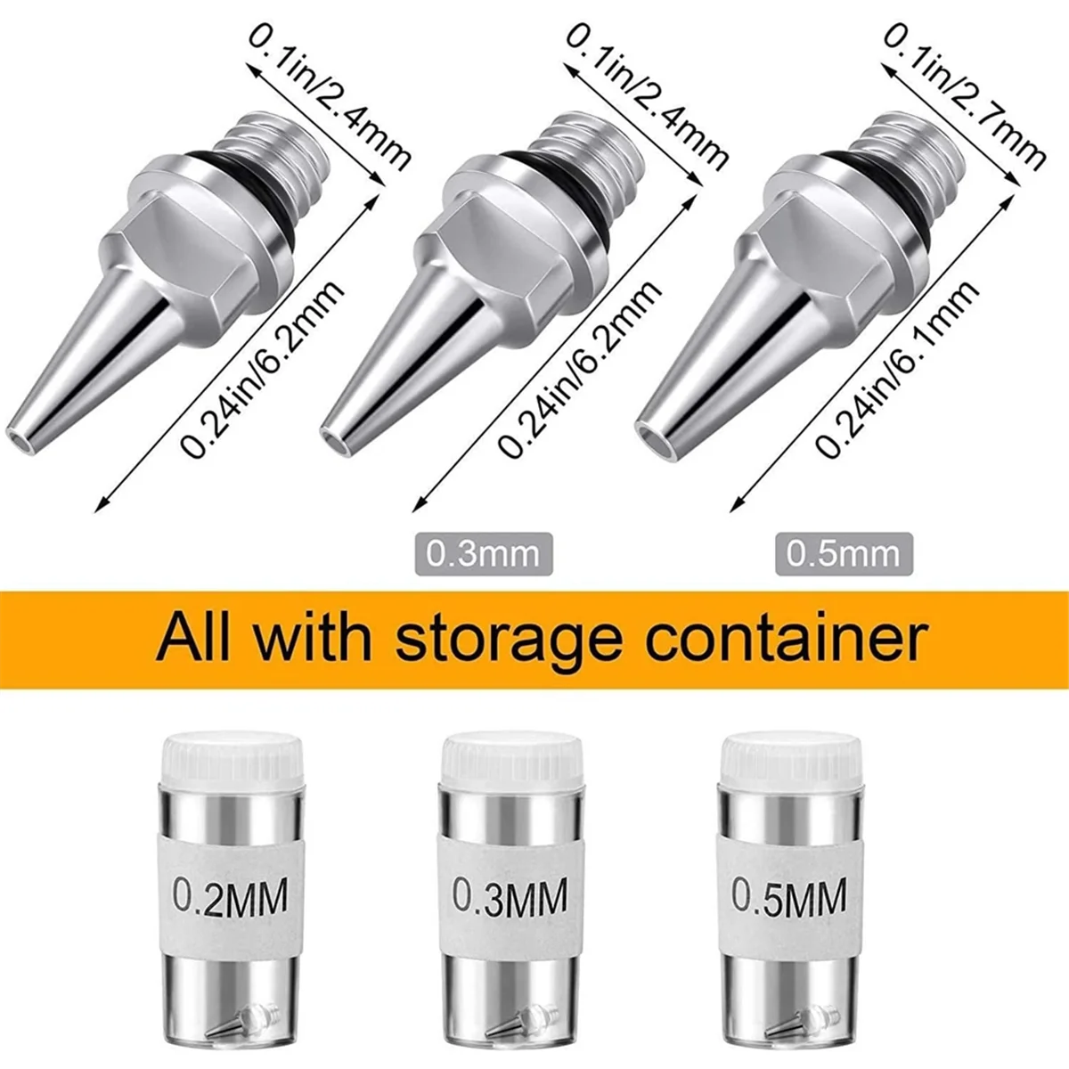 

Новый комплект колпачков для игольчатого сопла для аэрографа, запасные части для аэрографа, инструменты для очистки распылителя аэрографа, аксессуары