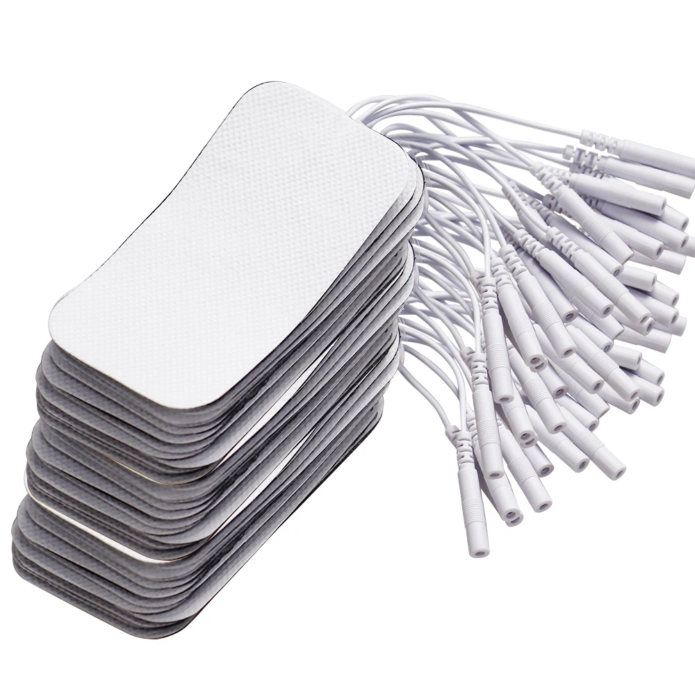 저주파 안마기 침술 슬리밍 EMS 전극 패드, 물리 치료 마사지기 접착 젤 패드 스티커, 5x9cm