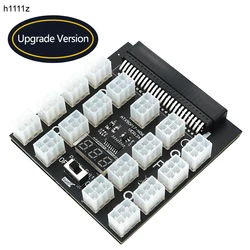 PCI-E 12V 50Pin to ATX 17 x 6Pin Power Supply Server Adapter Breakout Board for DELL 750W 1100W 1600W 2000W 2400W PSU GPU Mining