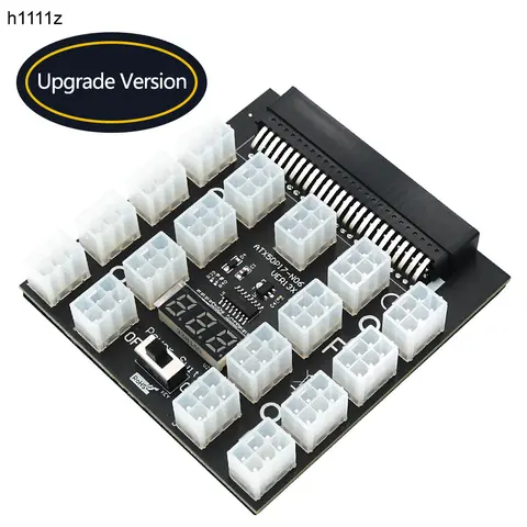 PCI-E 12V 50Pin to ATX 17 x 6Pin Power Supply Server Adapter Breakout Board for DELL 750W 1100W 1600W 2000W 2400W PSU GPU Mining