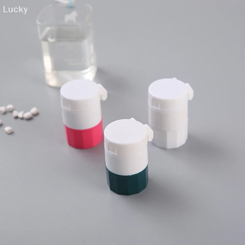 Pill Cutter Medicine Box Storage Drug Container Pillbox 4 In 1 Portable Pill Case Medicine Splitter Powder Pastillero Grinder