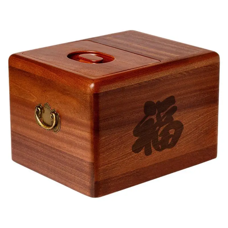 

Ebony high end solid wood rice bucket, solid wood household rice tank, kitchen, storage tank