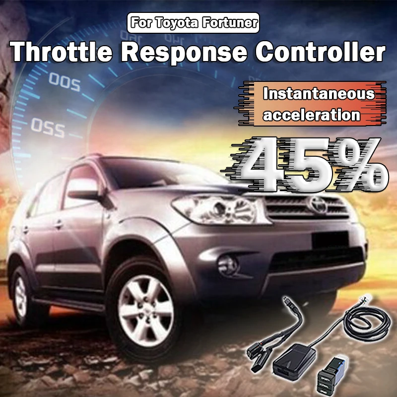 Electronic Throttle Response Controller Accelerator Booster For 16-2023 Toyota Fortuner Fix Sluggish Stand‑still Acceleration