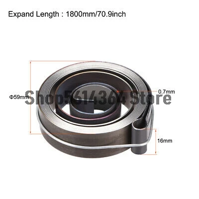 Drill Press Spring Quill Feed Return Coil Spring Assembly 1800mm 59x16x0.7mm