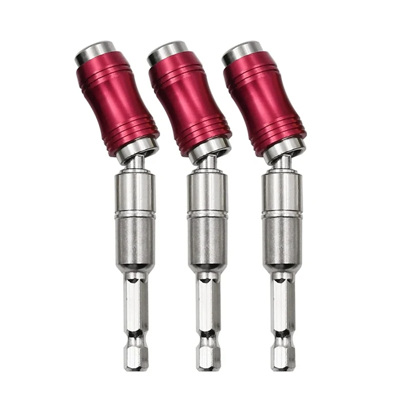 3Pcs Magnetic Pivot Drill Bit Holder, Magnetic Swiveling Bit Tip Holder, Quick Release Flexible Screwdriver Bit Holder