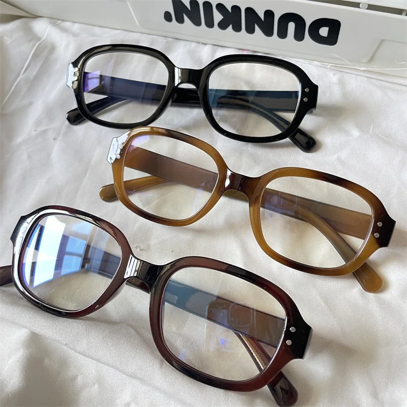 Винтажные-квадратные-очки-унисекс-с-толстыми-дужками-в-корейском-стиле-черные-черепаховые-оптические-с-защитой-от-синего-света