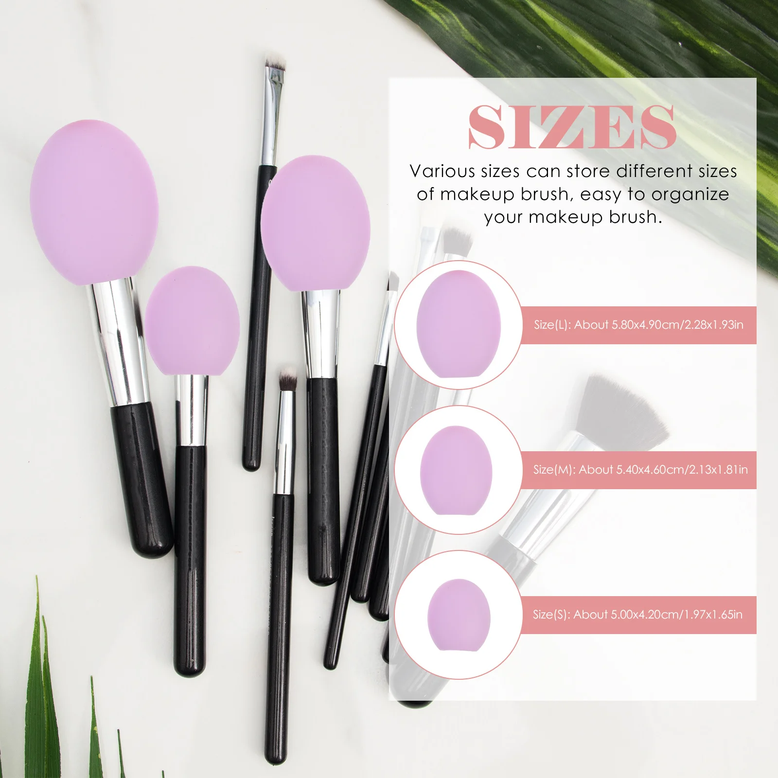 

6pcs Makeup Brush Covers Silicone Protective Caps For Travel Home Office Brush Head Cover Holder Durable Makeup Lid