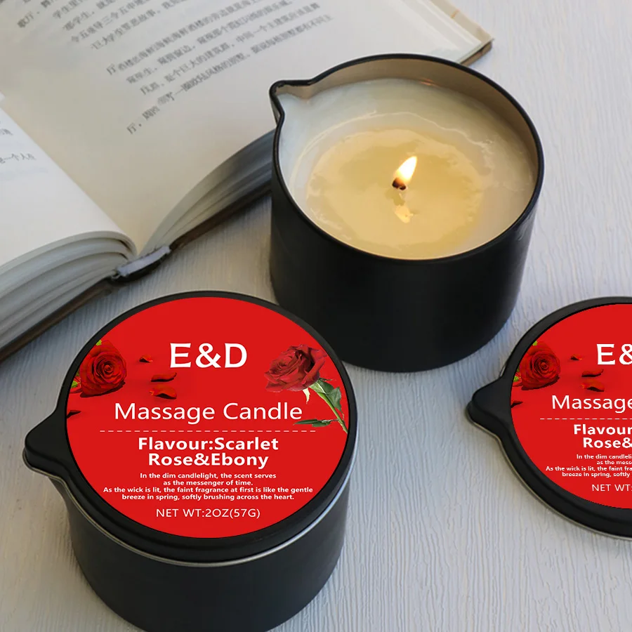 Massage Oil Candle, for Stress Relief and Skin Moisturizing, Scented Candles Aromatherapy SM Product Spa Essentials, Luxury Cand