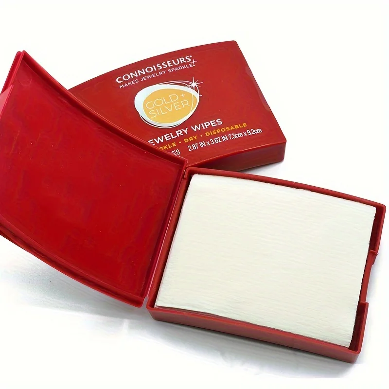 Jewelry Polishing Wipes Multipurpose Gold Silver Cleaning Pads No-Rinse Shine Restorer Cloths to Polish Jewelry & Remove Tar