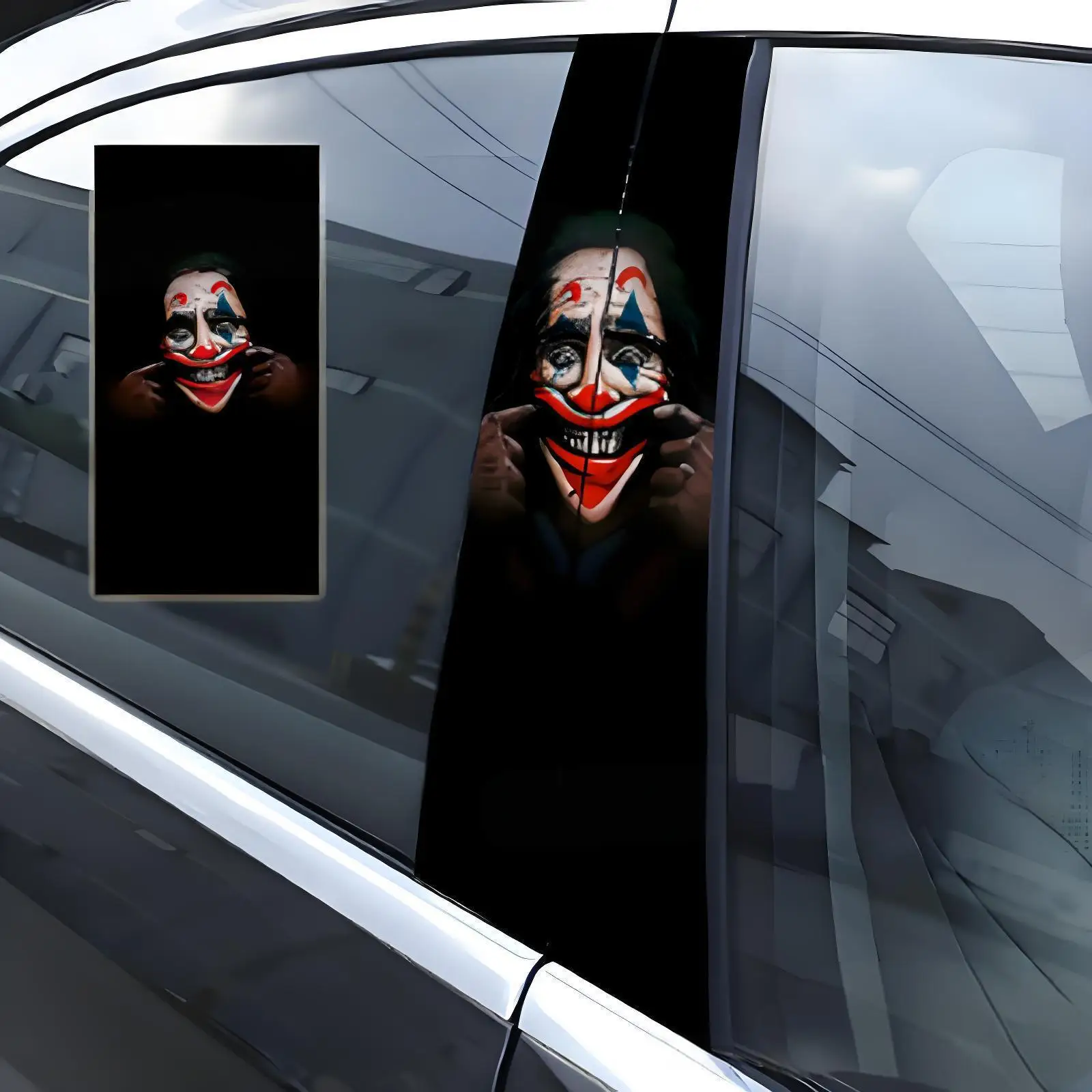 

New Car Center Pillar Sticker Clown Decoration Sticker Window B-pillar Protective Film Halloween Personalized Sticker