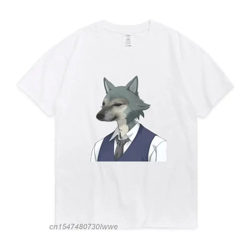 Beastars Legoshi Print Tee Shirt Youth Daily Casual Fashion T-Shirt Men Women Street Kawaii Pure Cotton T Shirt Man